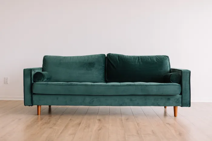 Emerald Green Velvet Sofa