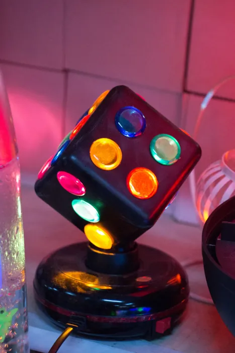 Rotating Disco Cube Light
